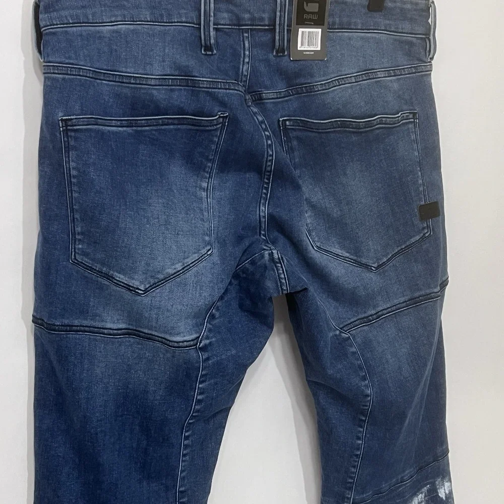 G Star Raw Rackam 3D Skinny Jeans Super Stretch Denim‎ Extreme Painted Men 34x32